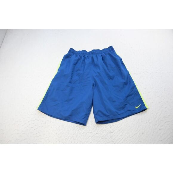 Nike Swim Trunks Water Shorts Blue Swim Wear Lined Mens Size Large - Picture 1 of 6